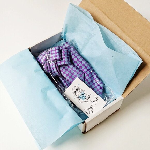 Ogsplosh Abstract Orange Ascot Scarf - Women's Necktie - Unisex Cravat - NEW - Picture 8 of 8